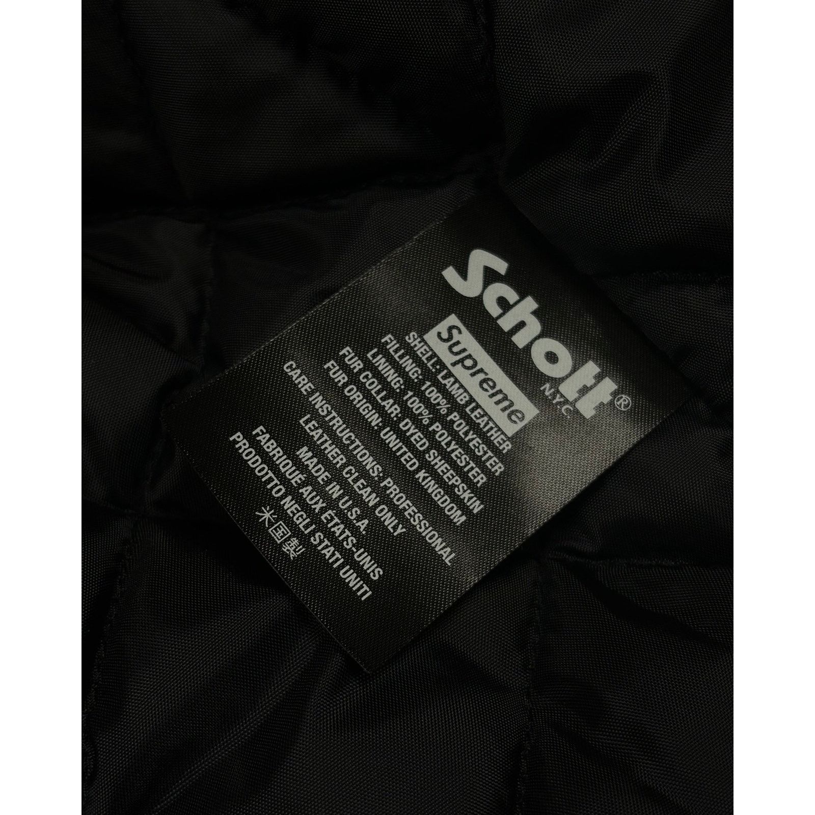 Supreme 2021 Supreme x Schott Shearling Collar Leather Puffer Jacket Size US M / EU 48-50 / 2 - 16 Thumbnail
