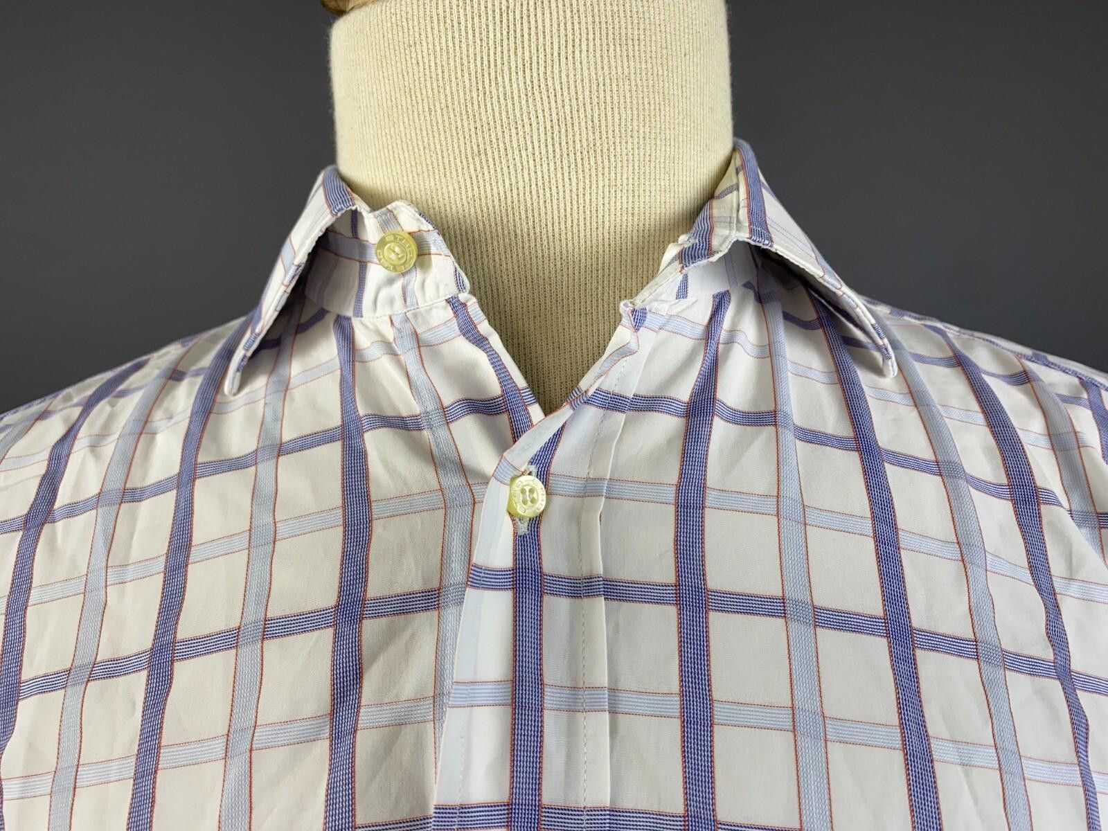 Etro Etro Milano White Check Long Sleeve Button Down Shirt 42 Size US M / EU 48-50 / 2 - 4 Thumbnail