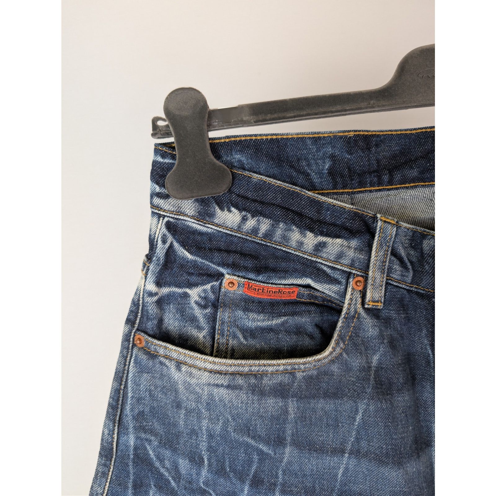 Martine Rose o1rshd1 Zip Denim Jean Short in Blue Acid Size US 32 / EU 48 - 6 Thumbnail