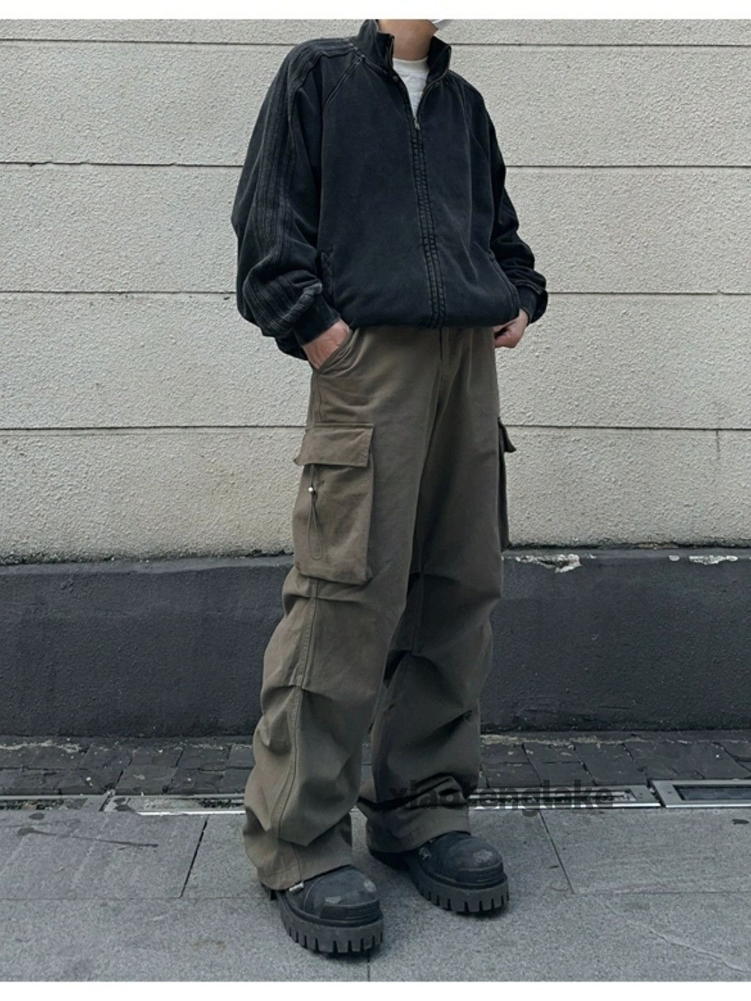 Designer × Japanese Brand × Vintage washed faded loose baggy skate hiphop cargo pants Size US 30 / EU 46 - 8 Thumbnail