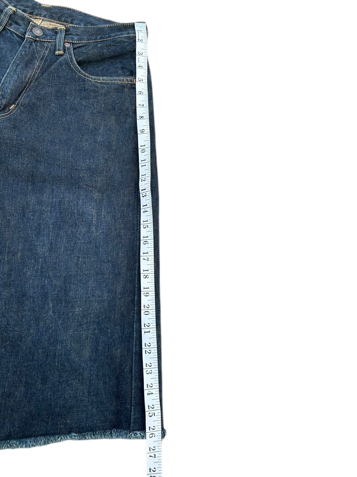 Kapital Vintage Edwin Selvedge Baggy Distressed Short Denim Jeans Size US 29 - 12 Thumbnail