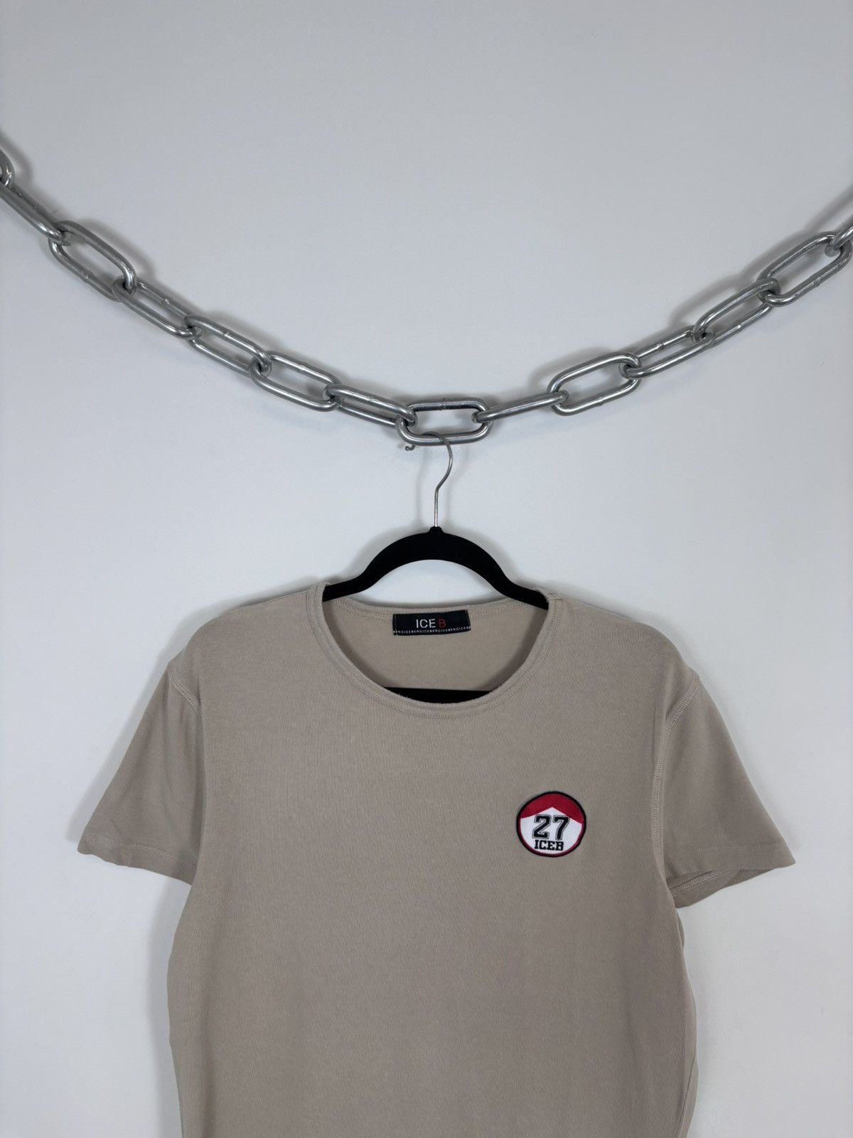 Iceberg Ice Iceberg Vintage Women’s #27 Logo Beige T-Shirt Tee Size XL / US 12-14 / IT 48-50 - 2 Thumbnail