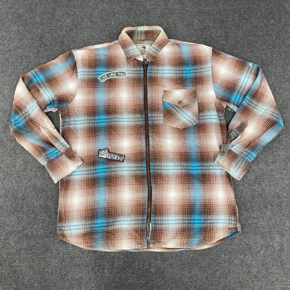 Flannel Vtg T&C Surf Designs Hawaiian Flannel Plaid Shadow Sweater Size US XL / EU 56 / 4 - 1 Thumbnail
