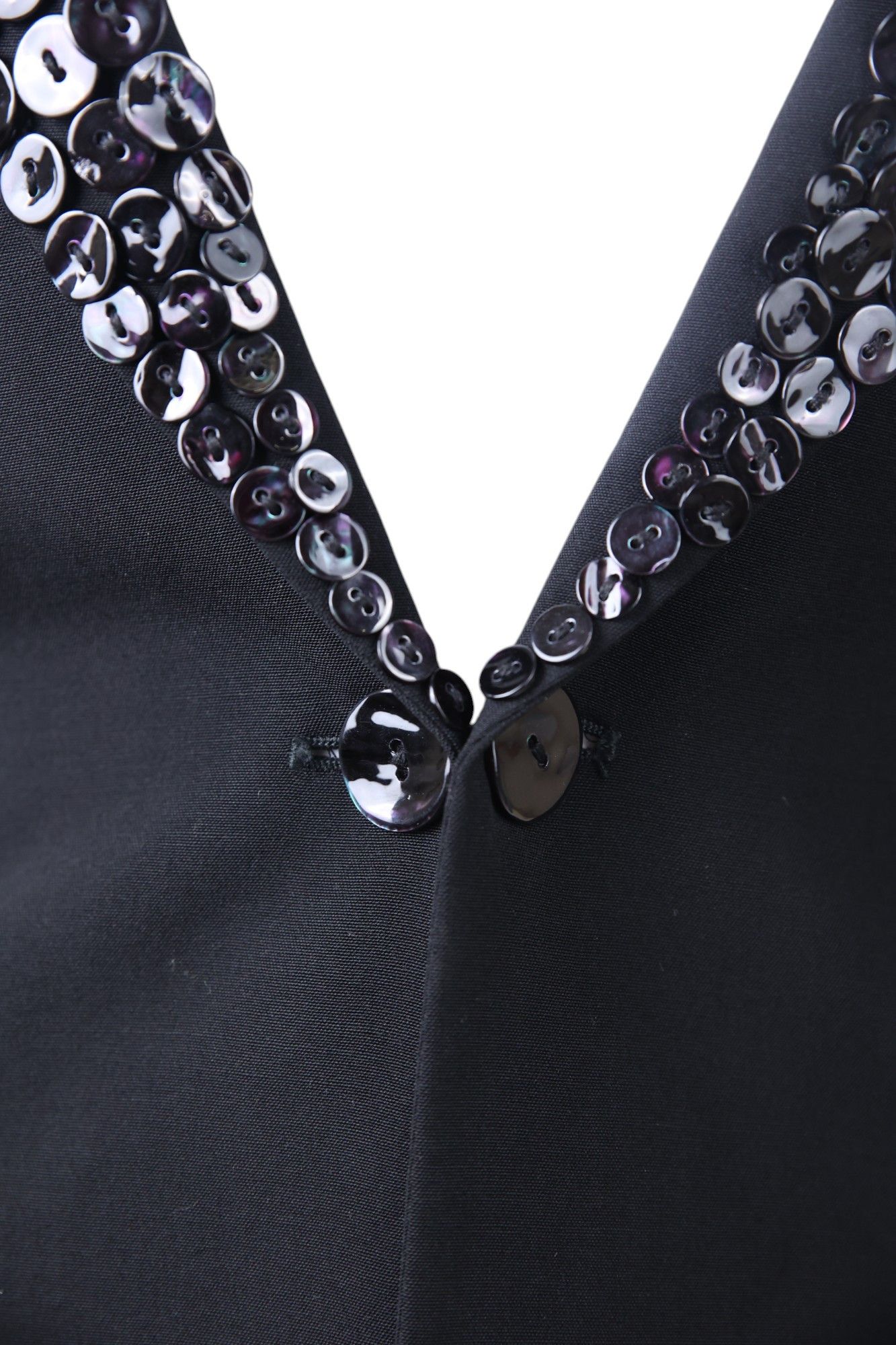 Jean Paul Gaultier S/S 2003 Black wool button embellished blazer Size S / US 4 / IT 40 - 8 Thumbnail