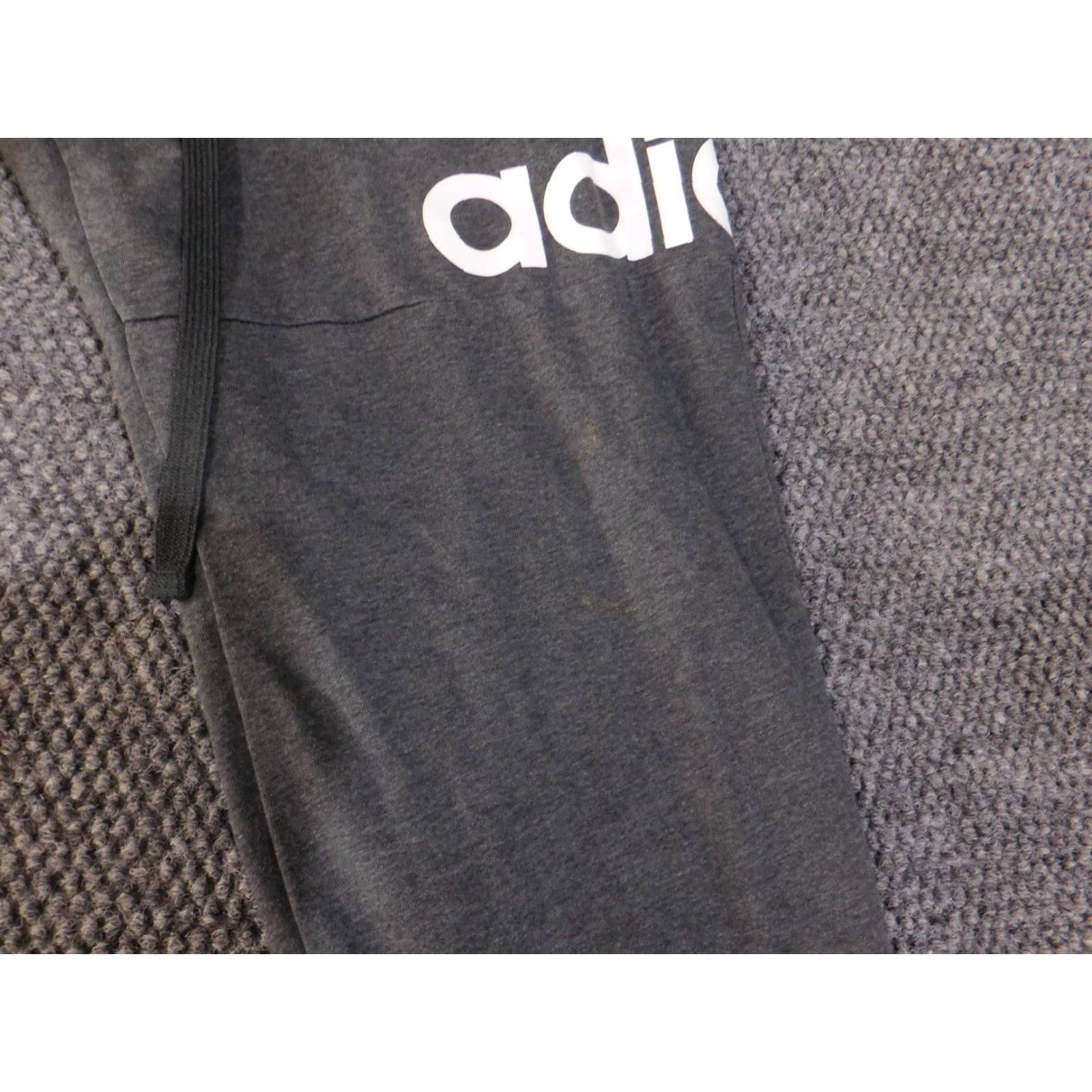 Adidas Adidas Pants Mens Medium Gray Joggers Athletic Casual Spell Out Logo Sweatpants Size US 31 - 4 Thumbnail