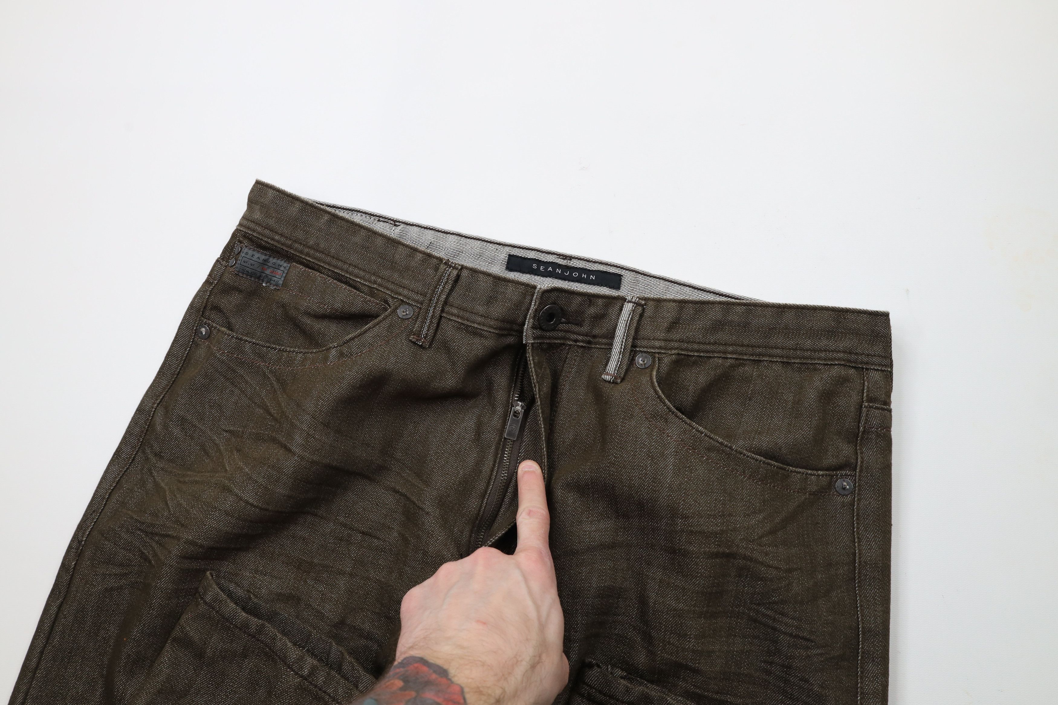 Vintage Vintage Y2K Streetwear Sean John Wide Leg Denim Jeans Brown Size US 36 / EU 52 - 7 Thumbnail