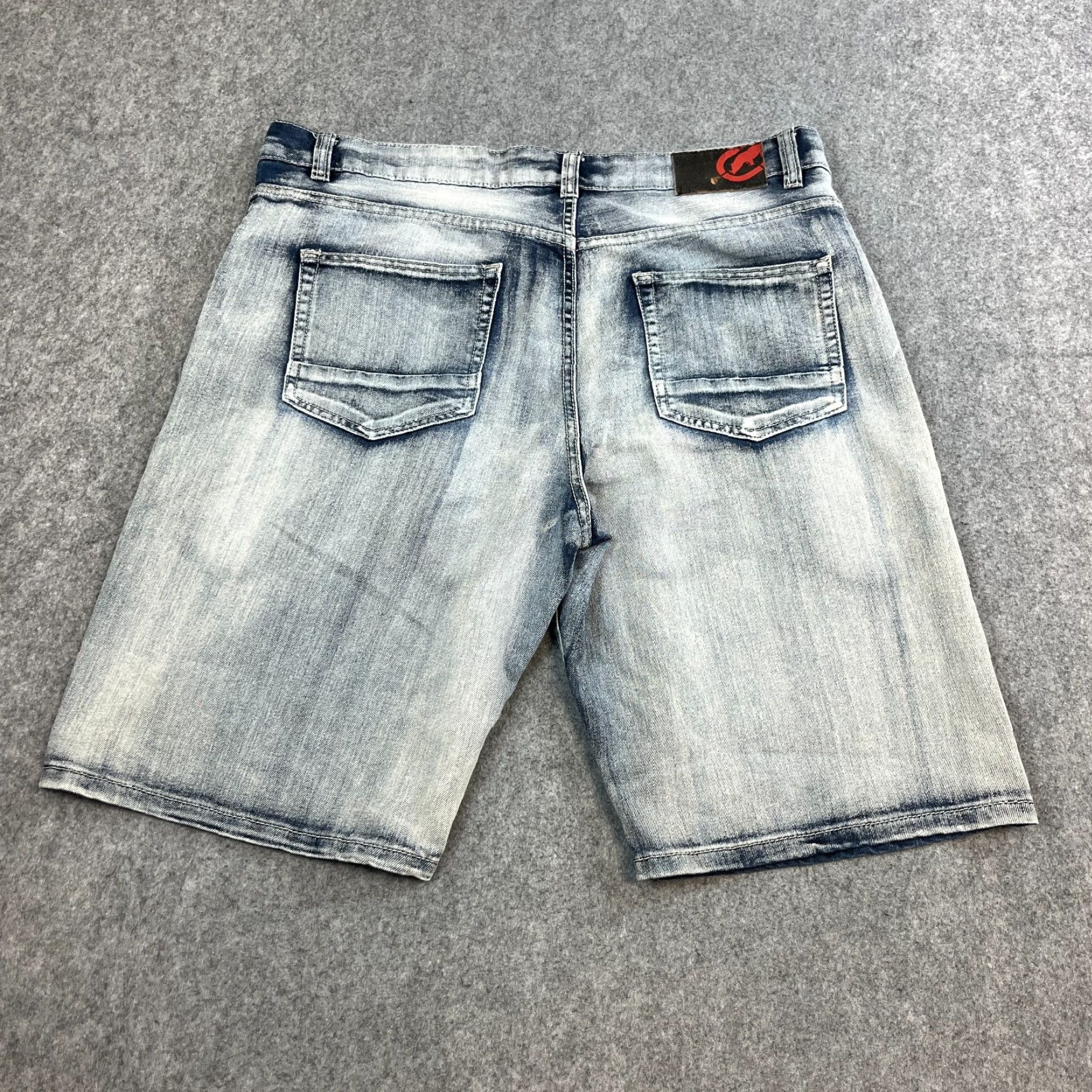 Ecko Unltd. Ecko Mens Denim Shorts Bermuda Casual Hip Hop Vintage 90s Size US 36 / EU 52 - 2 Thumbnail