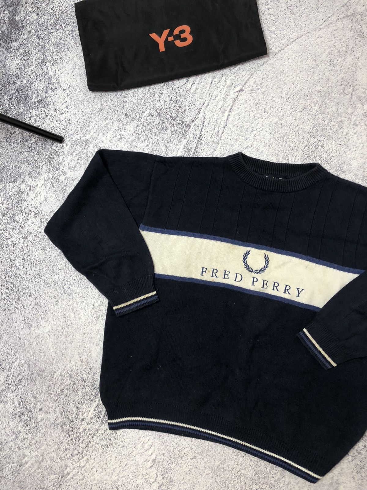 Fred Perry × Vintage Vintage sweater Fred Perry size Xl Size US XL / EU 56 / 4 - 3 Thumbnail