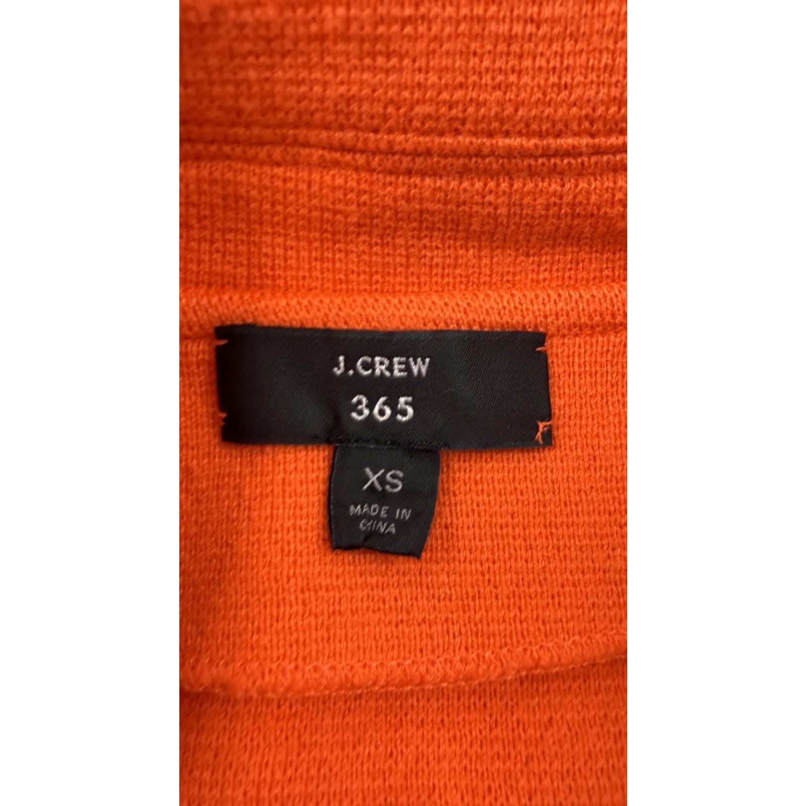 J.Crew J.Crew Coatigan Womens XS Orange Knit Open Front Mid-Length Pockets Basic Jacket Size XS / US 0-2 / IT 36-38 - 2 Thumbnail