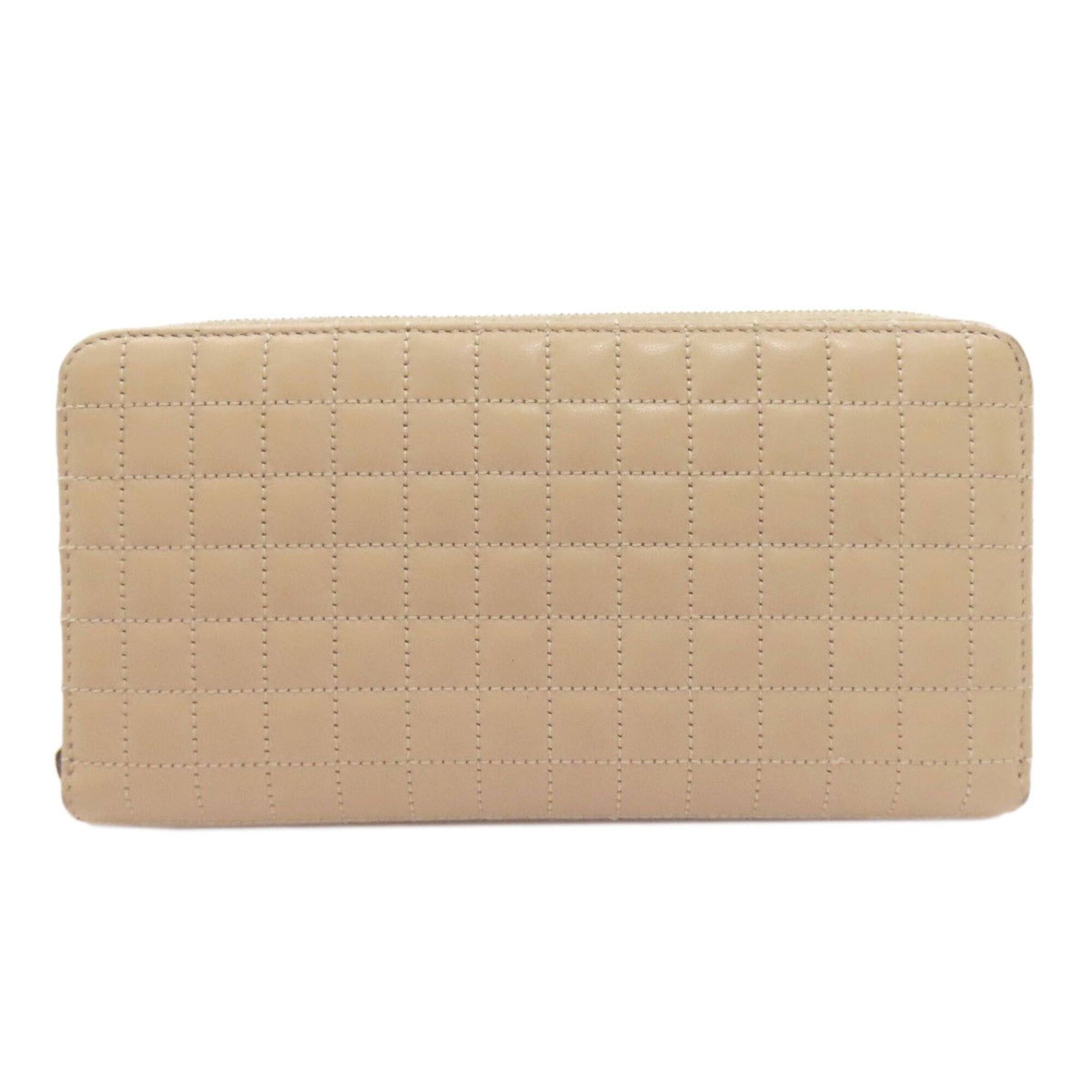 Celine Celine Round Zipper Quilted Leather Long Wallet for Women Size ONE SIZE - 1 Thumbnail