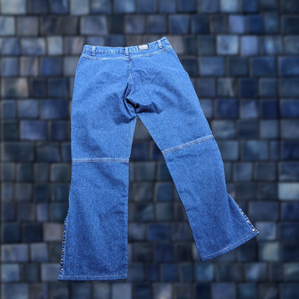 Denime VINTAGE Circle T Roughrider Jeans Denim 30" Inseam Women High Rise Studded Western 14 30" Blue Size 36" / US 14 / IT 50 - 1 Thumbnail