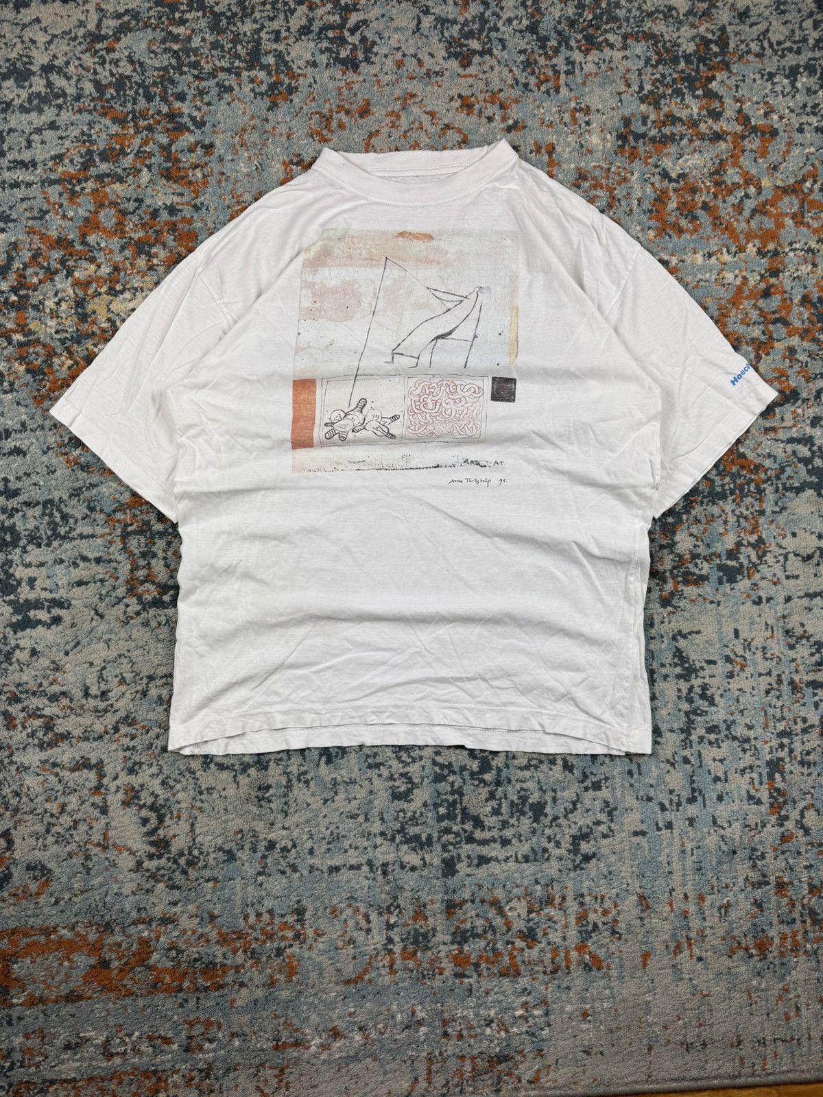 Vintage Rare Vintage 1995 Anne Tholstrup painting art graphic tee Size US XL / EU 56 / 4 - 1 Thumbnail