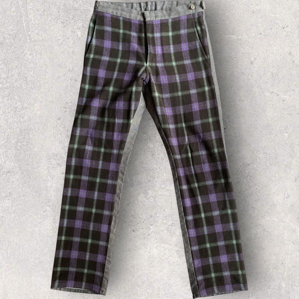 Comme des Garcons Vintage AW00” Front Plaid Denim Pants Size US 32 / EU 48 - 1 Thumbnail
