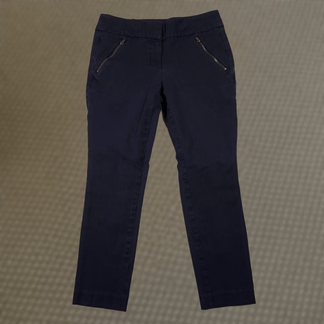 Loft LOFT Outlet Pants Womens 4 Blue Modern Skinny Ankle Zip Pocket Stretch Casual Cropped Size 27" / US 4 / IT 40 - 1 Thumbnail