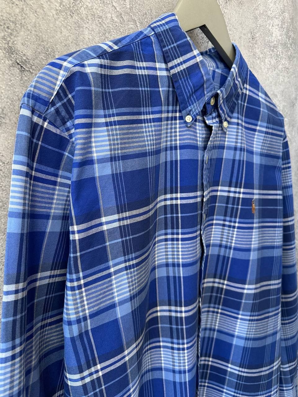 Ralph Lauren Ralph Lauren Plaid Shirt Luxury Blue Button Up Real Logo Size US XL / EU 56 / 4 - 3 Thumbnail