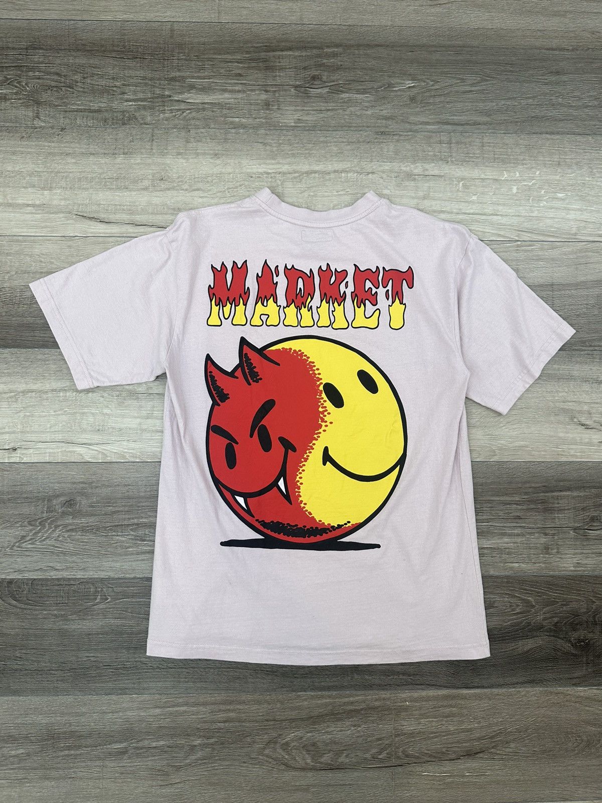Market Market Devil / Smiley Face Flames Tee Sz. Large CTM Size US L / EU 52-54 / 3 - 2 Thumbnail