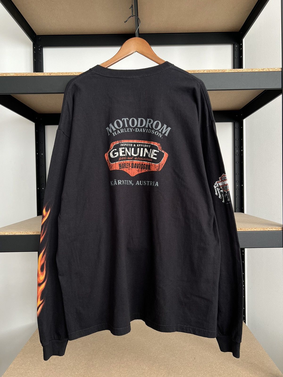Harley Davidson Vintage 2009 Harley Davidson Fire Flame Long Sleeve T-shirt Size US XXL / EU 58 / 5 - 4 Thumbnail