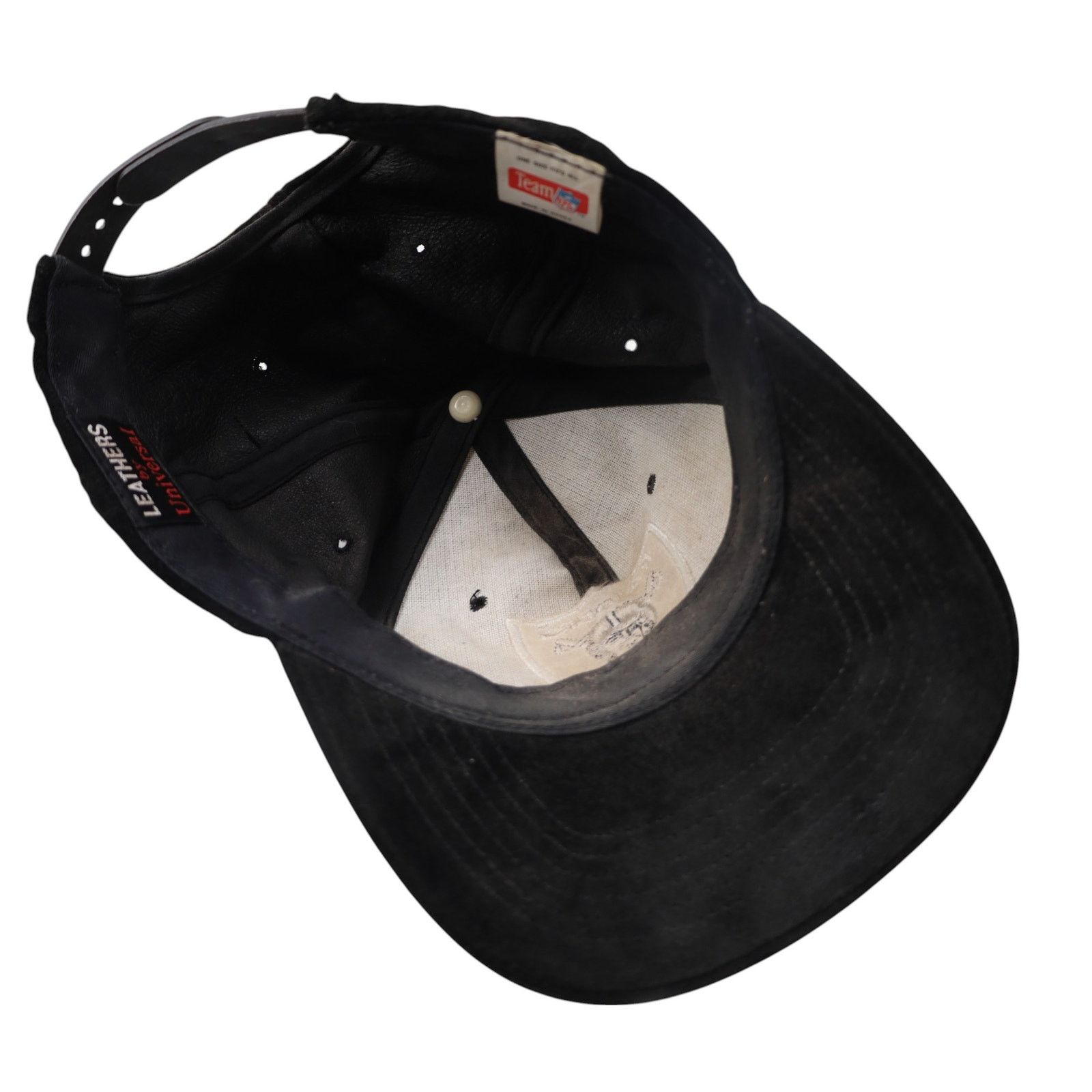 NFL × Vintage Vintage Raiders Football Suede Leather Snapback Hat Size ONE SIZE - 5 Thumbnail