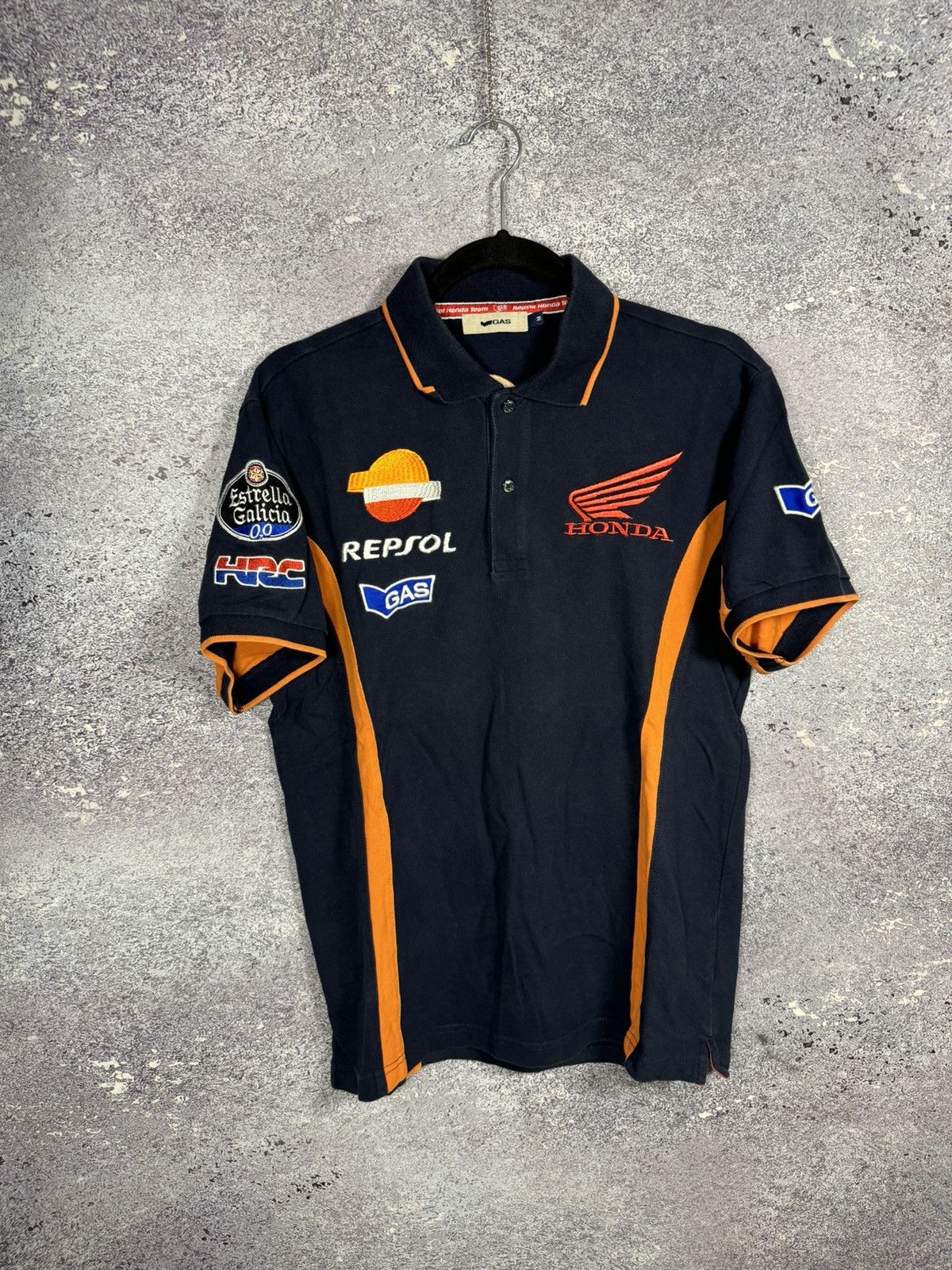 Formula 1 × Honda × Vintage Honda Gas Repsol Racing Team Polos Formula Uno F-1 M sz Size US M / EU 48-50 / 2 - 1 Thumbnail
