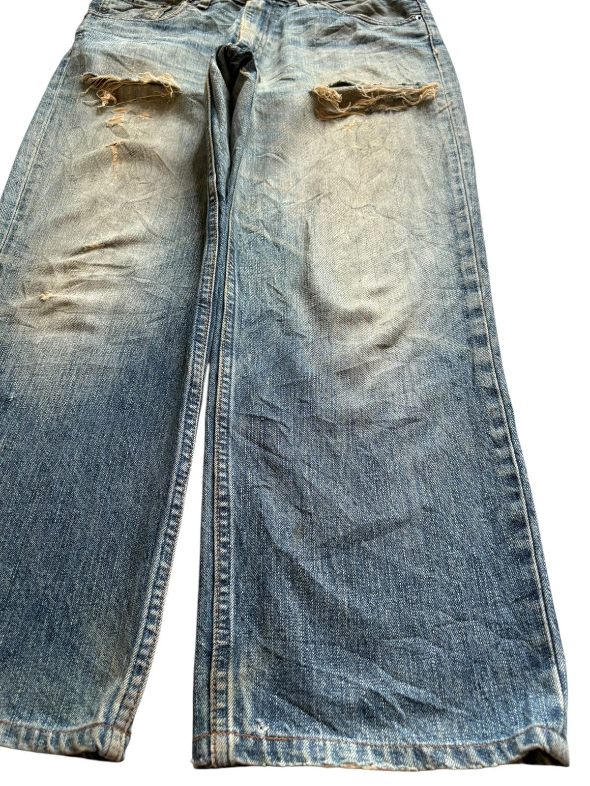 Levi's Vintage 90s Levis 502 Mud Wash Ripped Loose Baggy Jeans Size US 34 / EU 50 - 7 Thumbnail