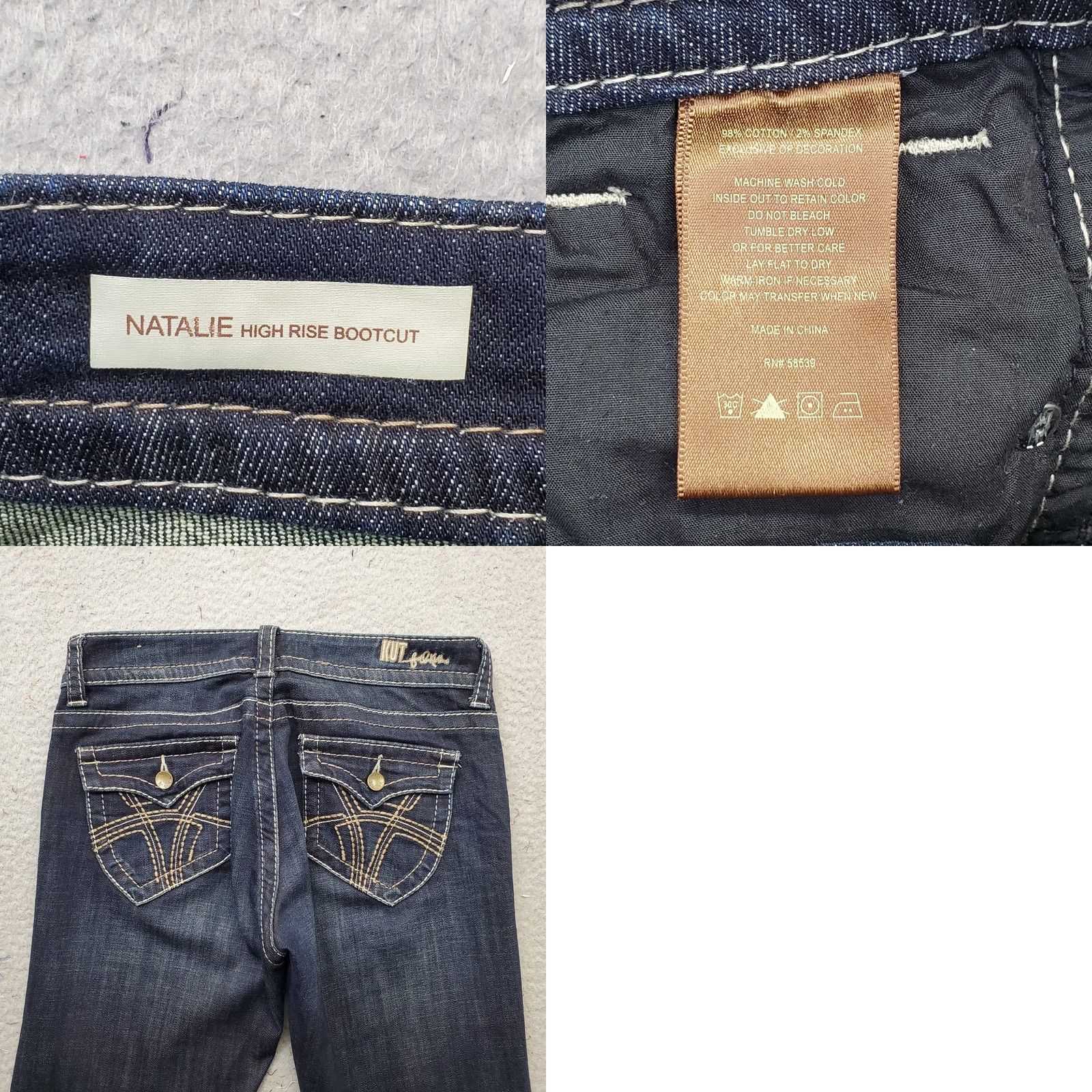 Vintage KUT from the Kloth Bootcut Jeans Womens 4 Blue Denim Natalie High Rise EUC Womens Size 4 Size 27" / US 4 / IT 40 - 8 Thumbnail