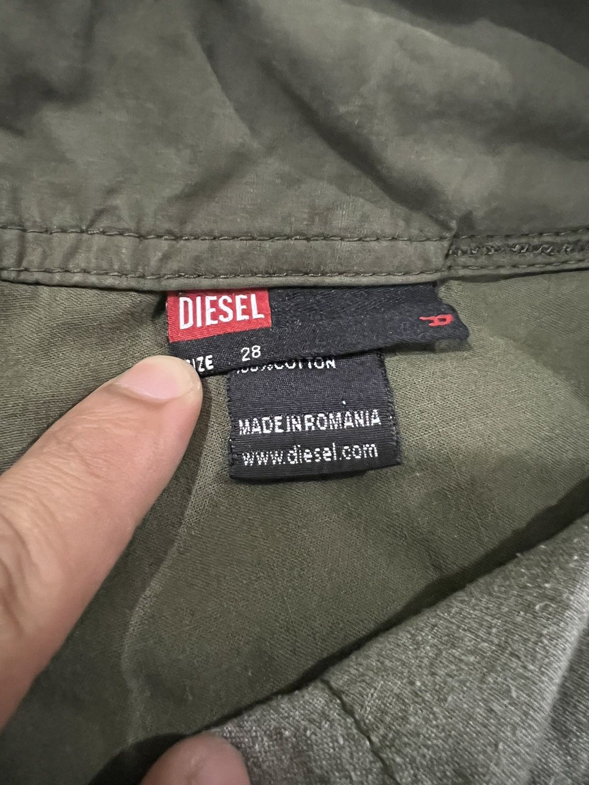 Diesel × Diesel Black Gold Diesel 🇮🇹 Super Baggy Wide Leg Flare Parachute Military Pants Size US 32 / EU 48 - 9 Thumbnail