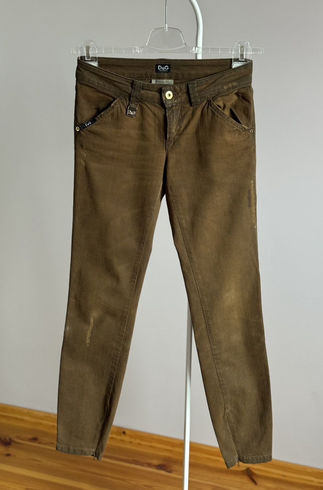 Dolce & Gabbana Dolce Gabbana Jeans 26 Brown Polyester Stretch Pants Vintage Size 26" / US 2 / IT 38 - 3 Thumbnail