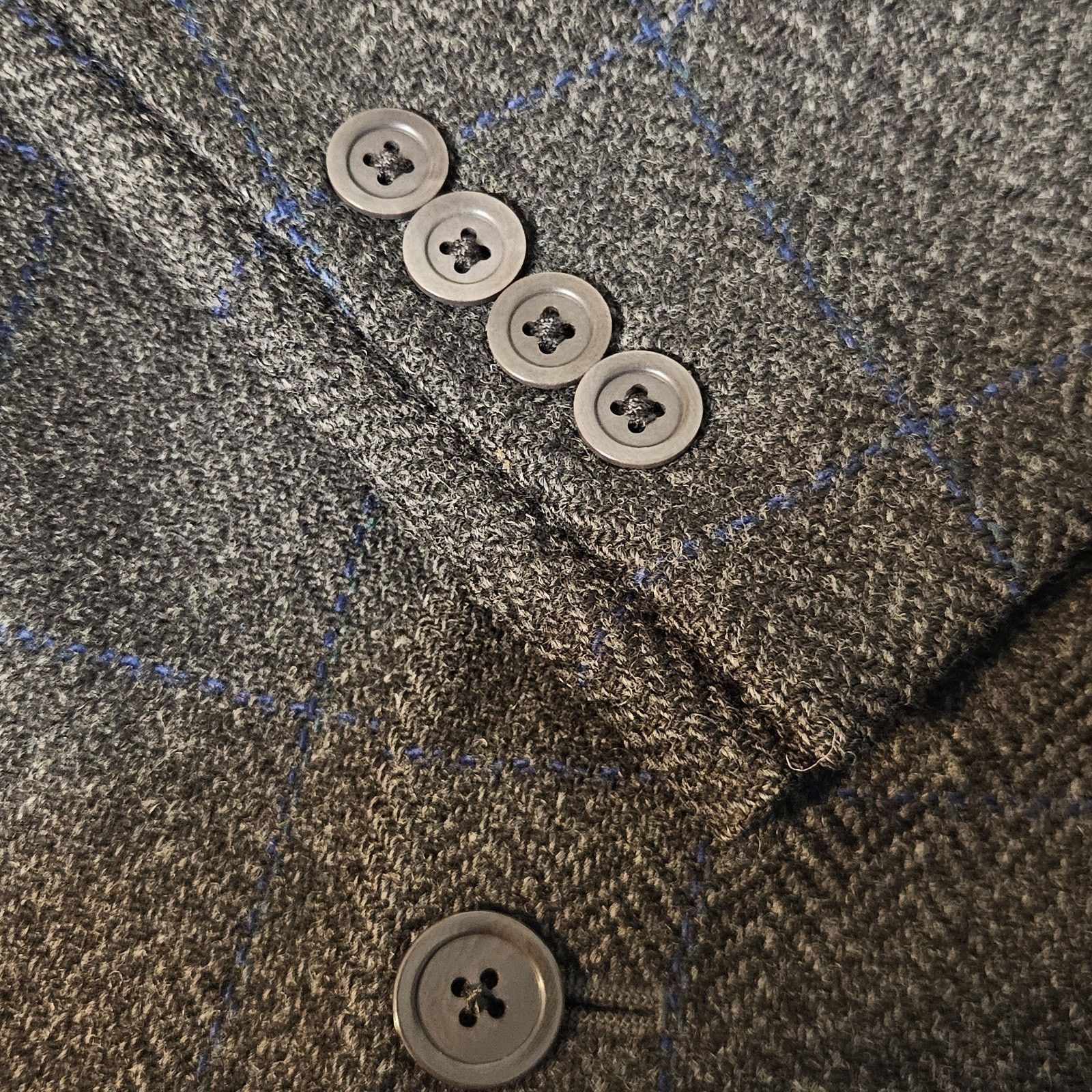 Southwick VTG Southwick 46 Wool Pinstripe Tweed Suit Blazer Sport USA Size 46R - 3 Thumbnail