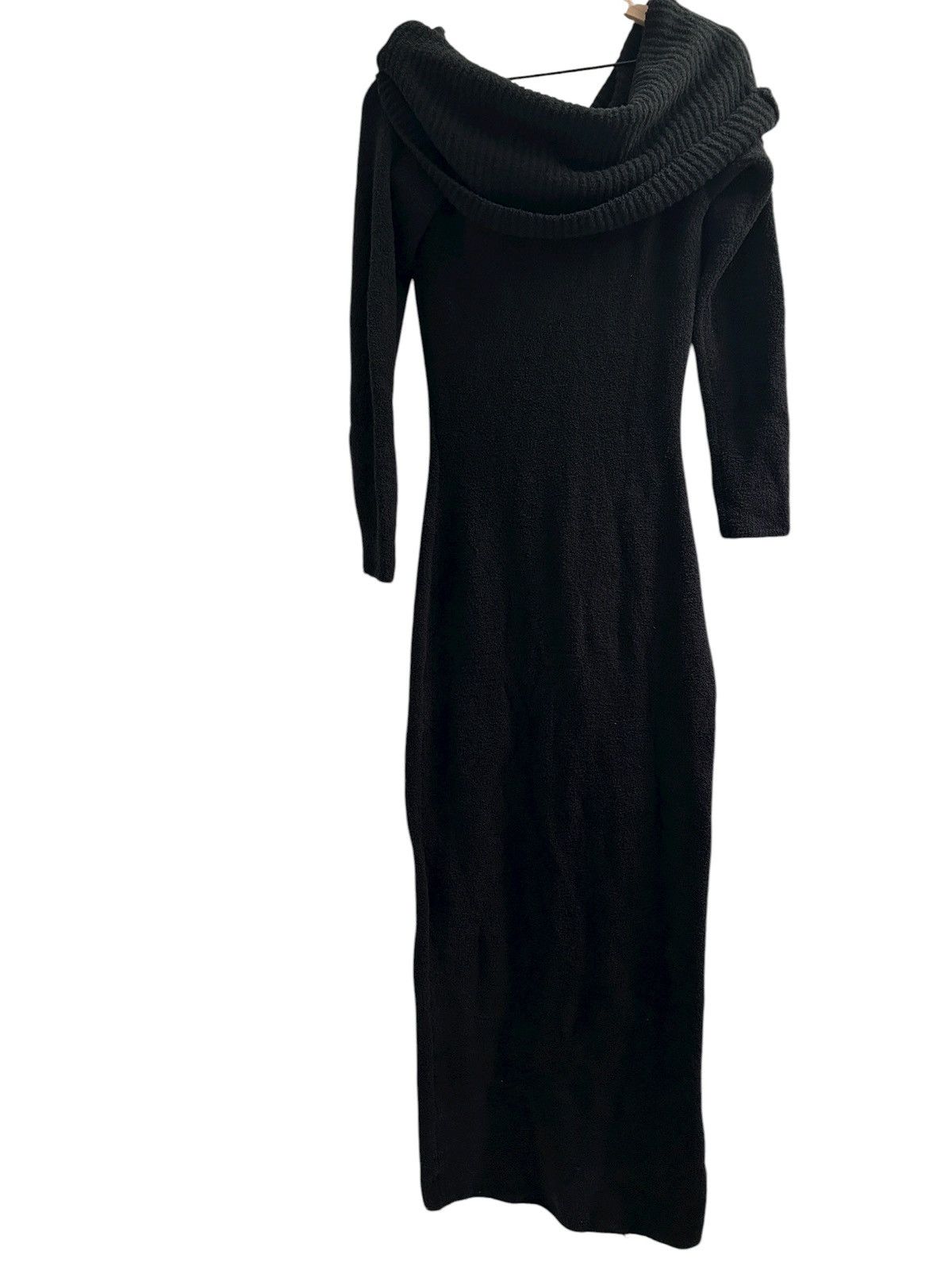 SKIMS NWT SKIMS Cozy Knit Off the Shoulder Dress XL Onyx Size XL / US 12-14 / IT 48-50 - 9 Thumbnail