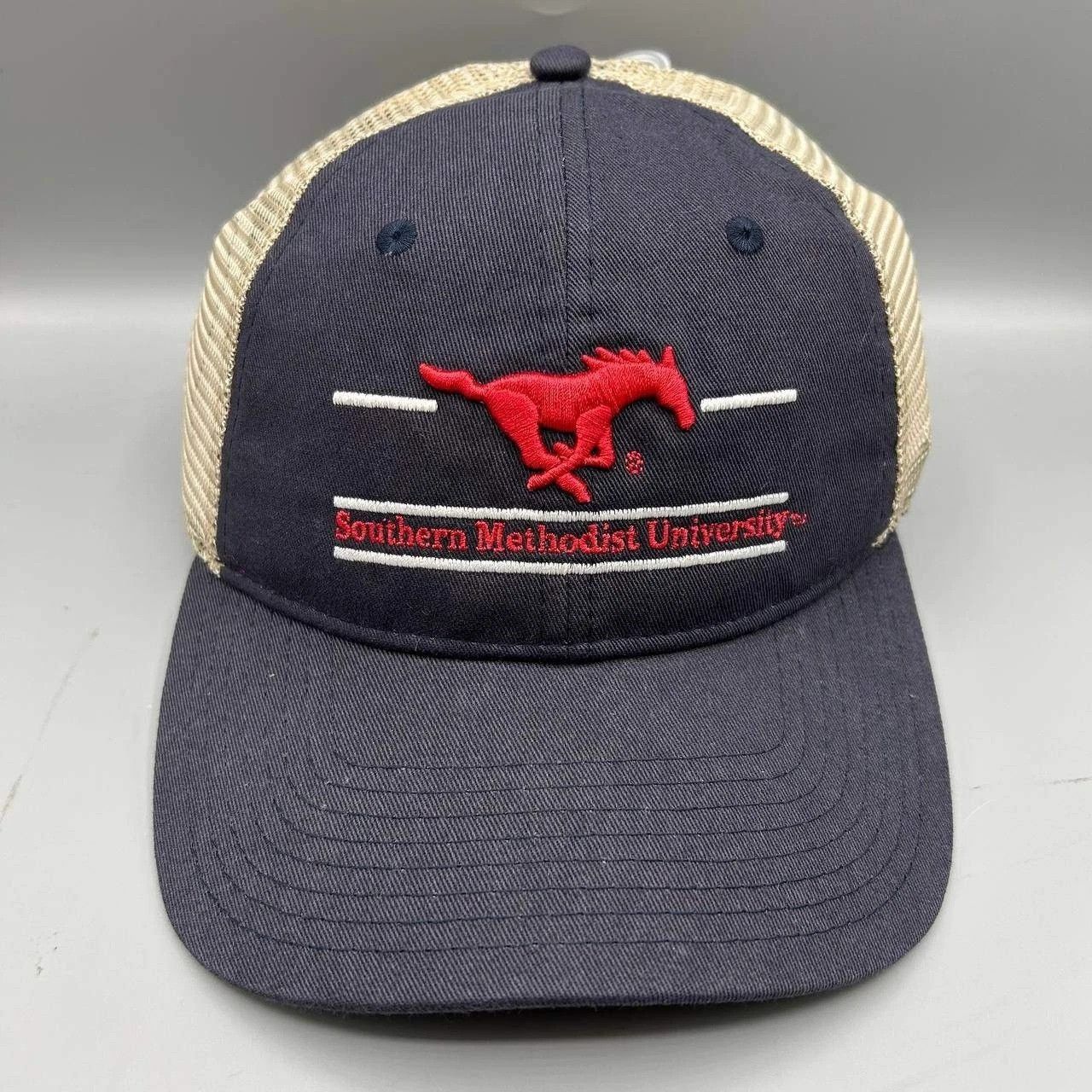 The Game Southern Methodist University Trucker Hat Men Blue Snap Back Size ONE SIZE - 1 Thumbnail