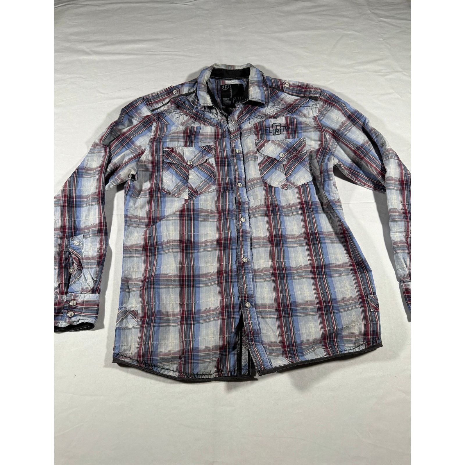 Altru FLTR Plaid Button Down Shirt Mens Large Long Sleeve Western Size US L / EU 52-54 / 3 - 1 Thumbnail