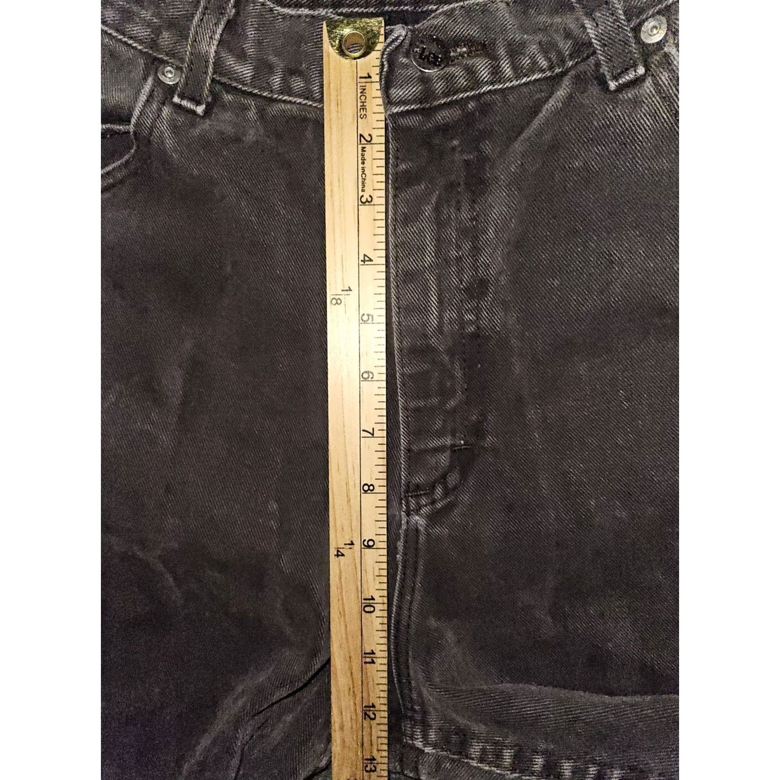 Lee VINTAGE LEE Tapered Jeans Women's 14 Medium High Rise 30 Inseam Black 90s Preppy USA Mens Womens Girls Size 36" / US 14 / IT 50 - 4 Thumbnail