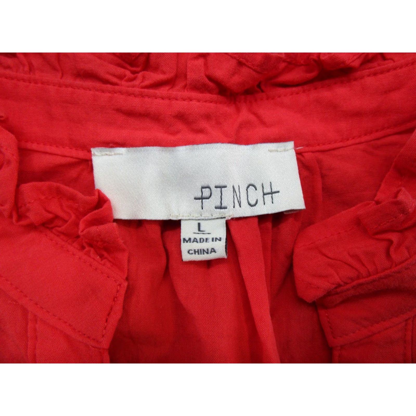 Vintage Pinch Dress Women’s SZ L Red Sleeveless Shift Button Front Tiered Elastic Waist Flutter Sleeve Bohemian Casual Party Wedding Long Dress Size L / US 10 / IT 46 - 4 Thumbnail
