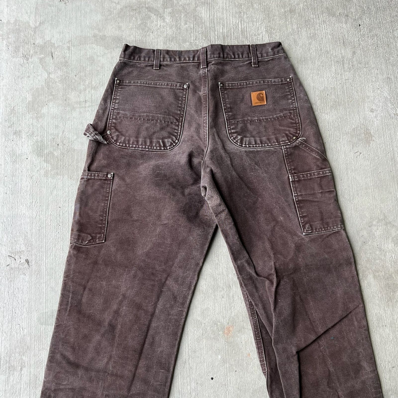 Carhartt × Vintage Carhartt faded brown double knee work wear carpenter pants Size US 31 - 5 Thumbnail