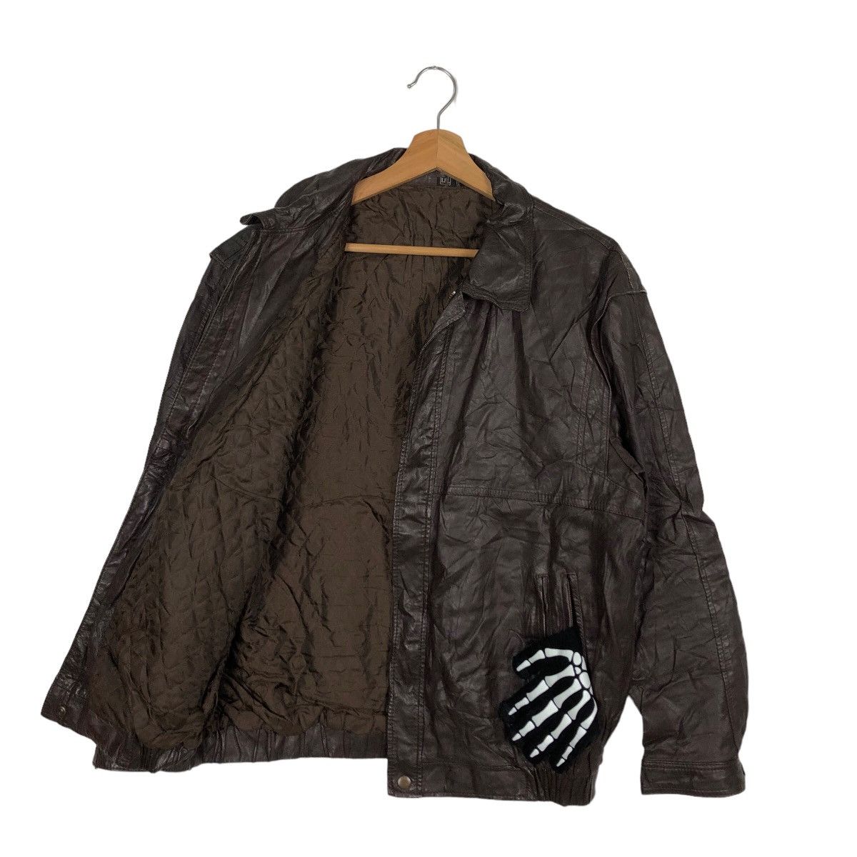 Issey Miyake VINTAGE BOMBER LEATHER JACKET JAPAN ISSEY MIYAKE Size US L / EU 52-54 / 3 - 8 Thumbnail