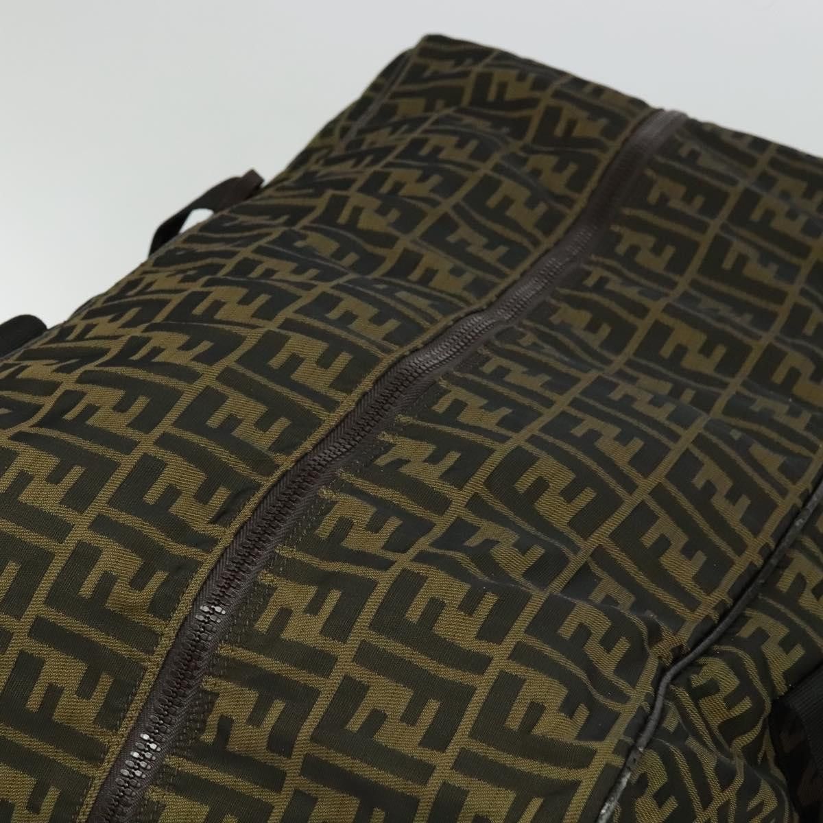 Fendi FENDI Zucca Canvas Boston Bag Brown Black Size ONE SIZE - 6 Thumbnail