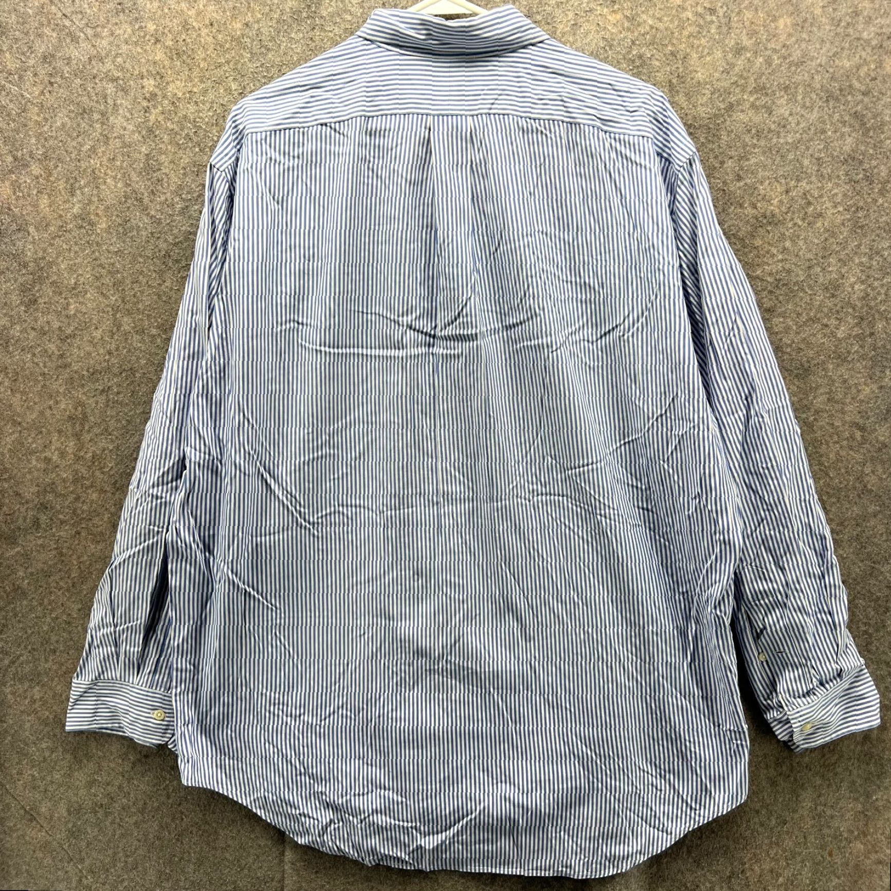 Ralph Lauren VINTAGE Ralph Lauren Shirt Mens 16.5 34 Blue Striped Button Up Pinpoint Oxford Size US XL / EU 56 / 4 - 2 Thumbnail