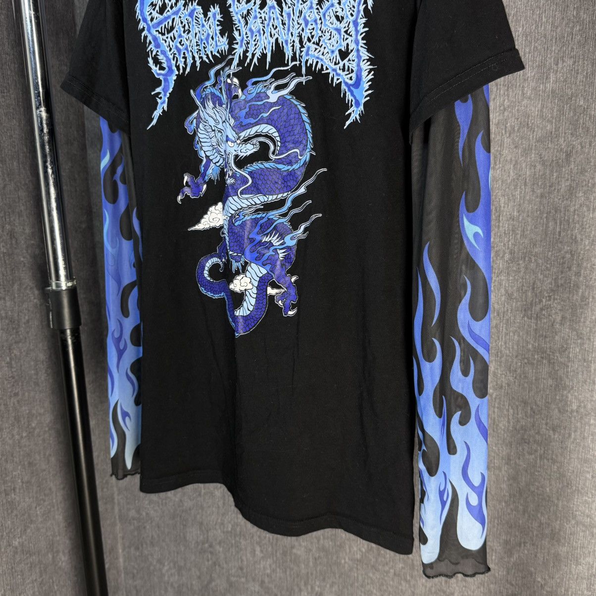 Other Current Mood long sleeve t shirt y2k gotic style Size US L / EU 52-54 / 3 - 4 Thumbnail