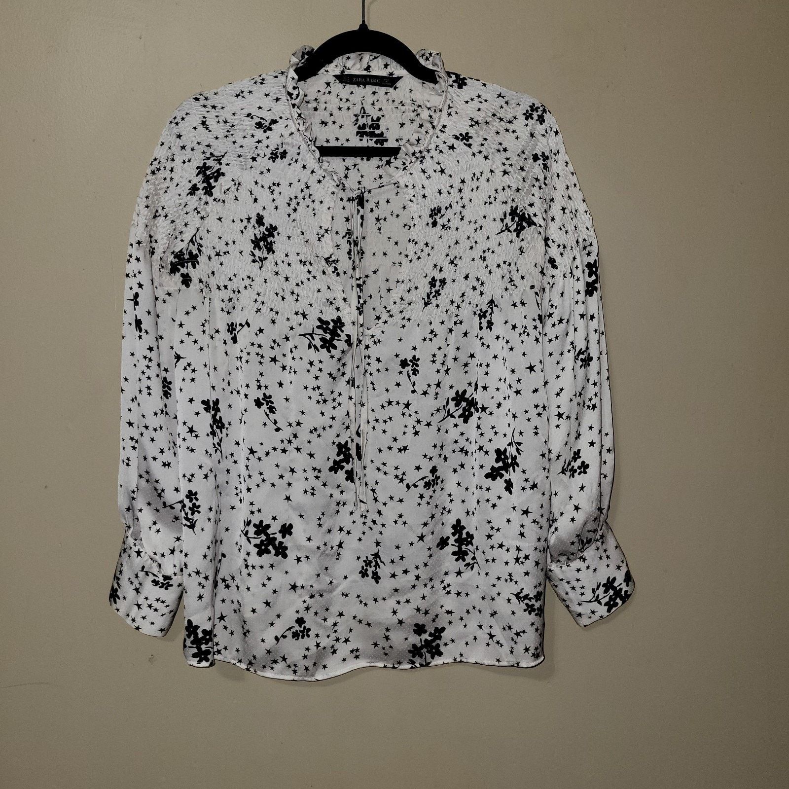 Zara Zara Star Floral Print Tie Front Blouse Size Medium Size M / US 6-8 / IT 42-44 - 9 Thumbnail