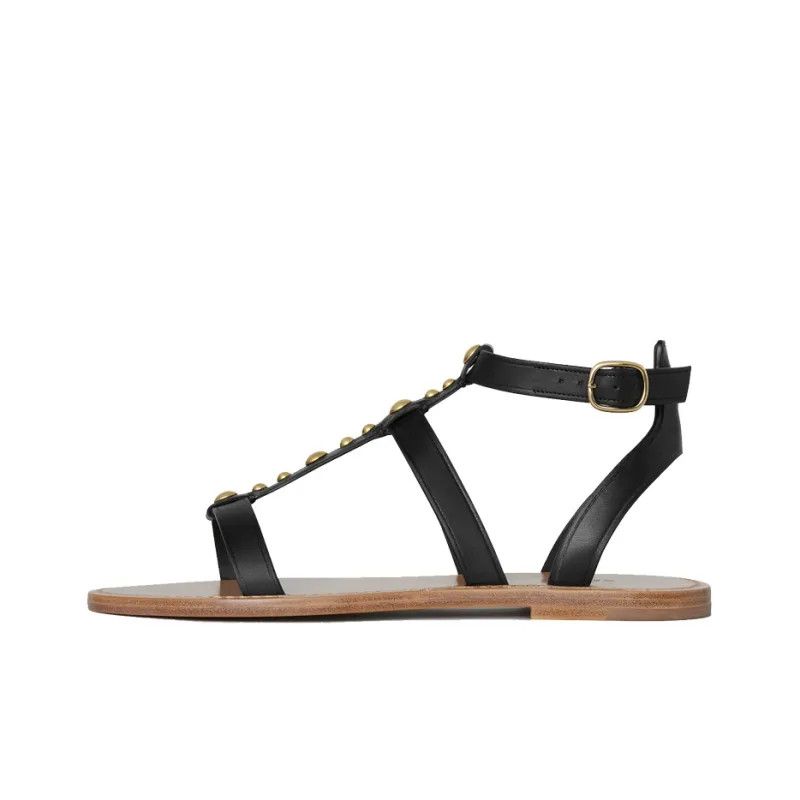 Celine o1y0725 Leather Sandals in Black Size US 6 / IT 36 - 1 Thumbnail