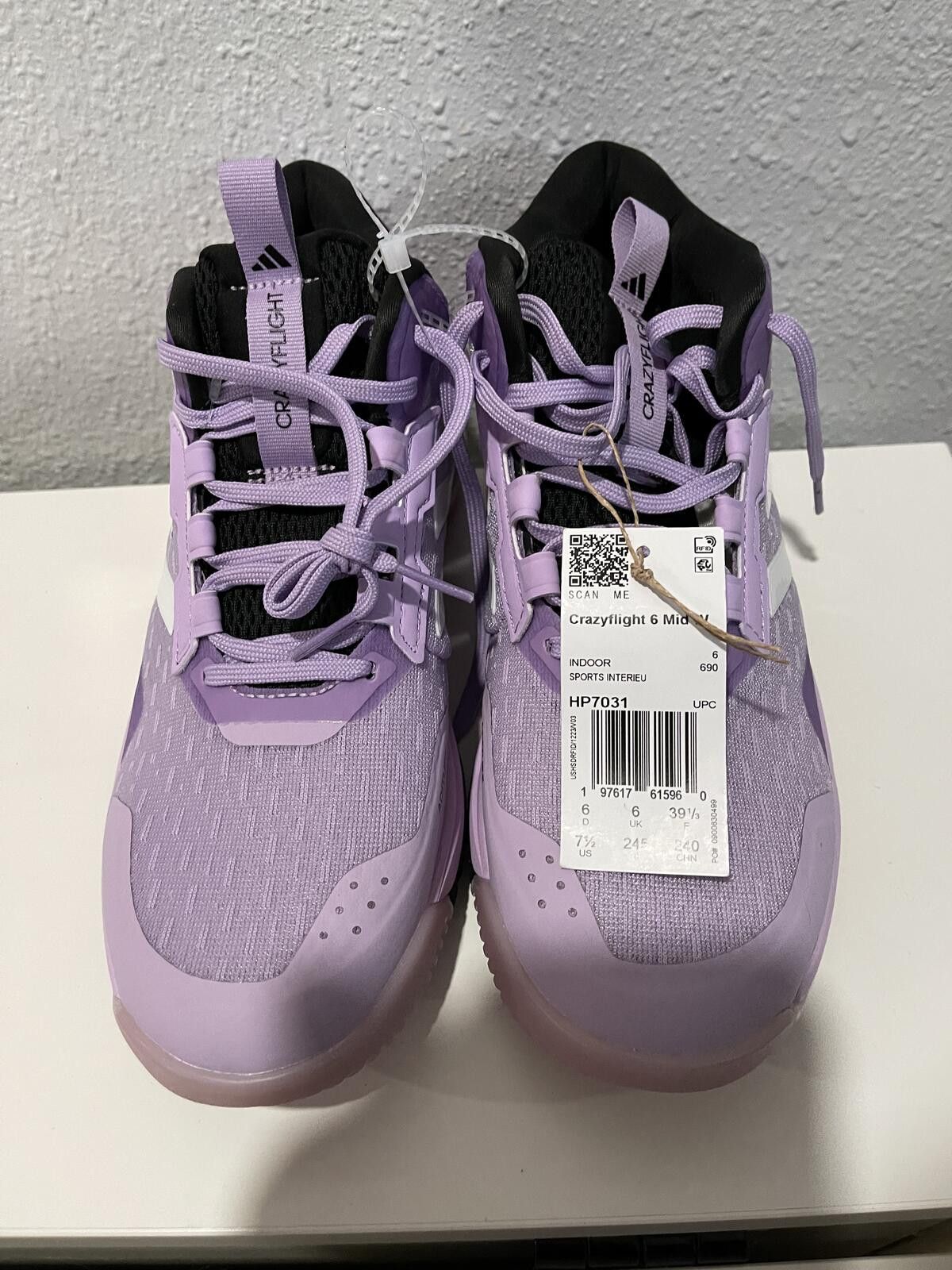 Adidas Adidas Crazyflight 6 Mid Women's Sport Shoes - New with Tags Size US 7.5 / IT 37.5 - 2 Thumbnail