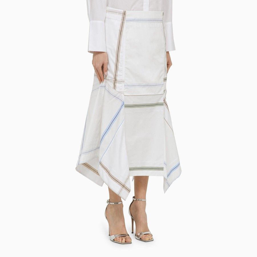 Bottega Veneta o1d2blof0824 Midi Skirt in White Size 28" / US 6 / IT 42 - 3 Thumbnail