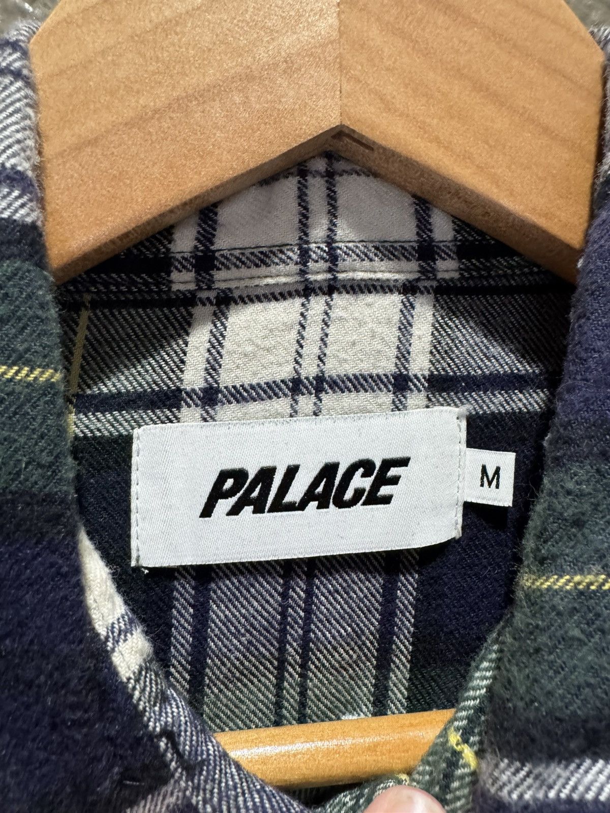Palace Palace Lumberyak Flannel Green Navy Embridered Back Logo Med Size US M / EU 48-50 / 2 - 4 Thumbnail