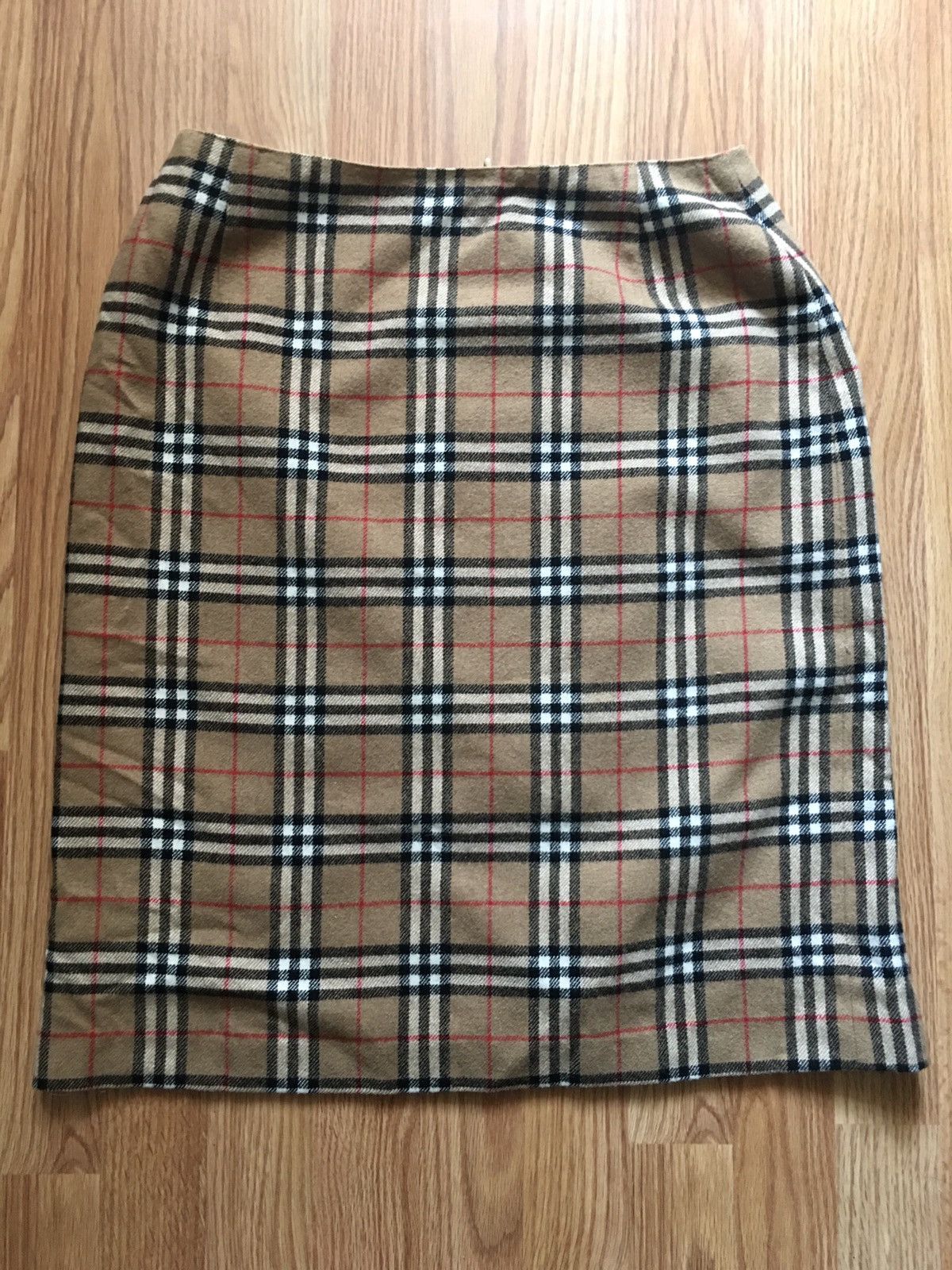 Burberry × Vintage Vintage 80s Burberry’s Check Wool Skirt Size 31" - 5 Thumbnail