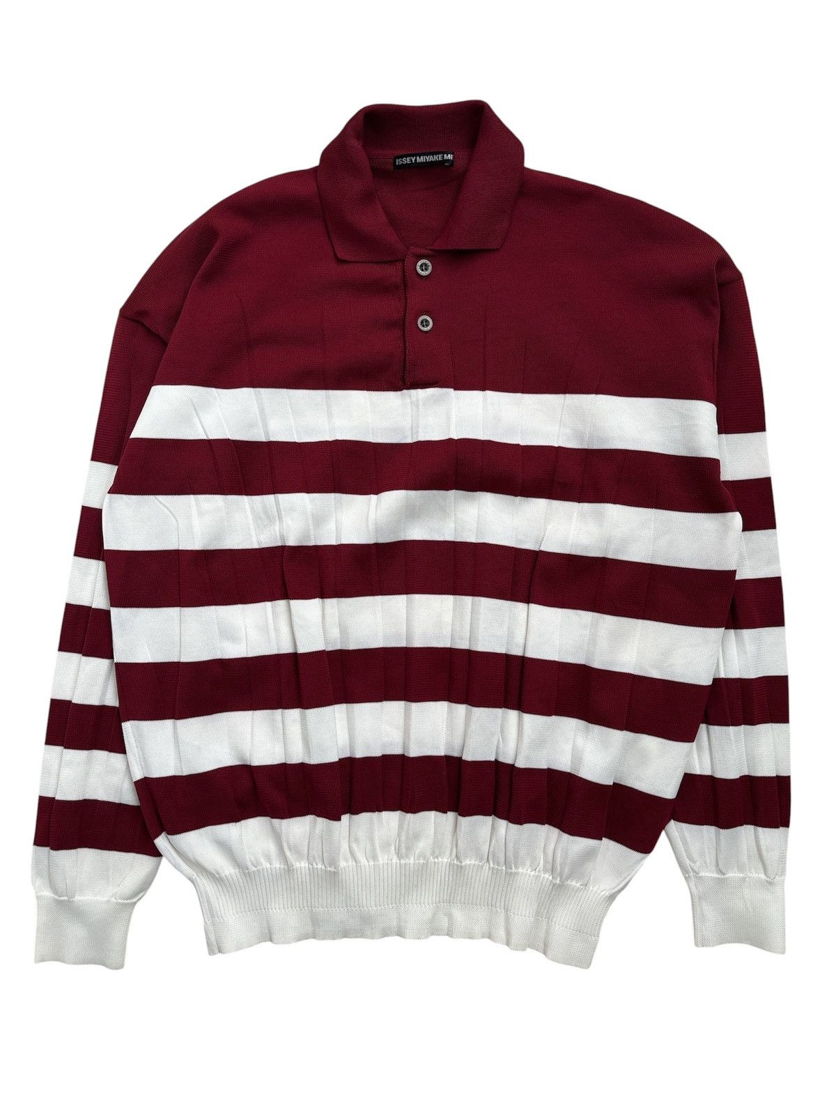 Issey Miyake SS19 RUNWAY Pleated Rugby Polo Size US M / EU 48-50 / 2 - 2 Thumbnail