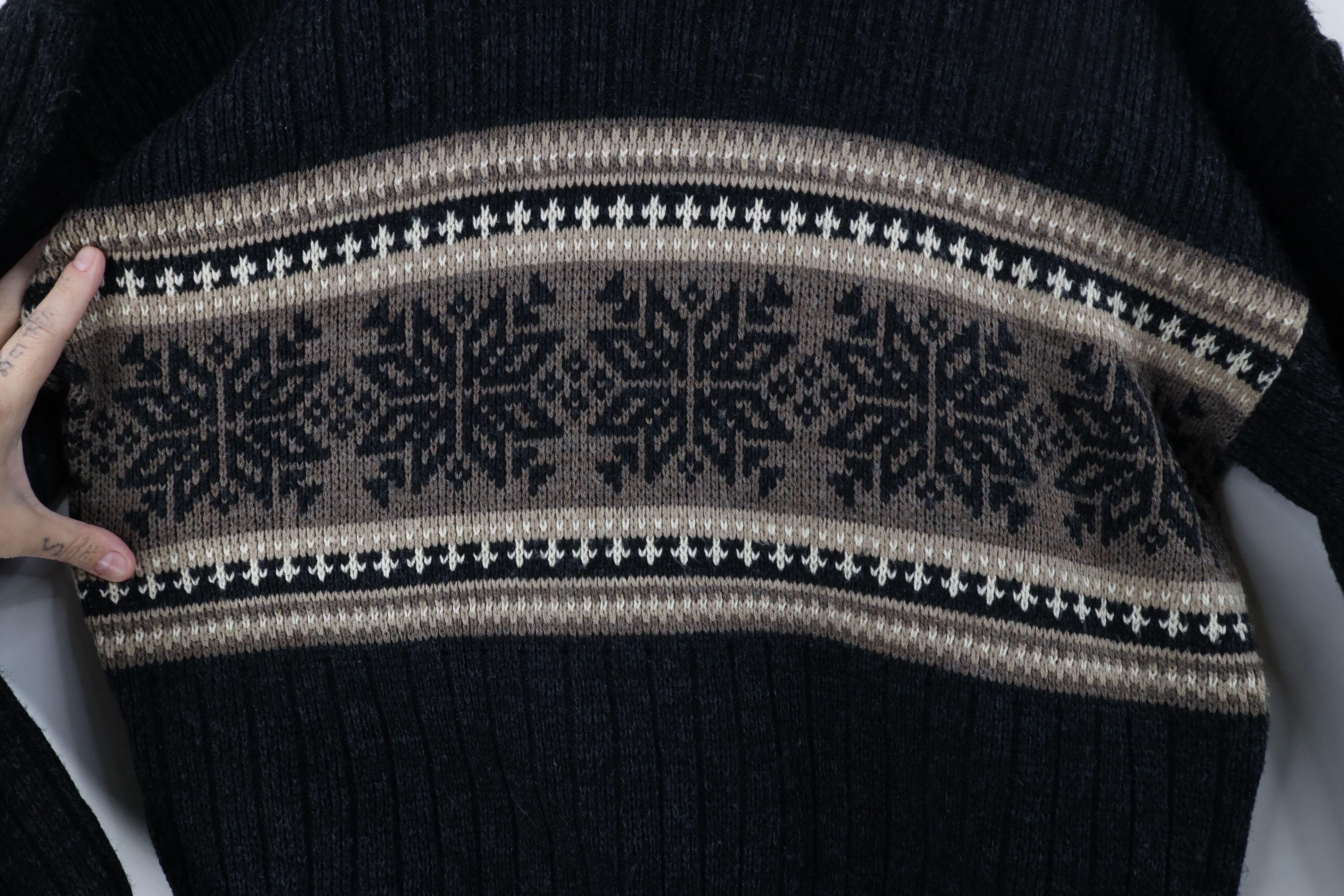 Vintage Vintage 90s Streetwear Snowflake Ribbed Knit Sweater USA Size US M / EU 48-50 / 2 - 6 Thumbnail