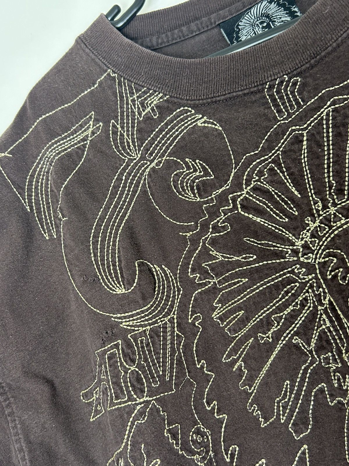 Affliction Avirex Fully Embroidered Heavy Y2K Shirt Size US XXL / EU 58 / 5 - 6 Thumbnail