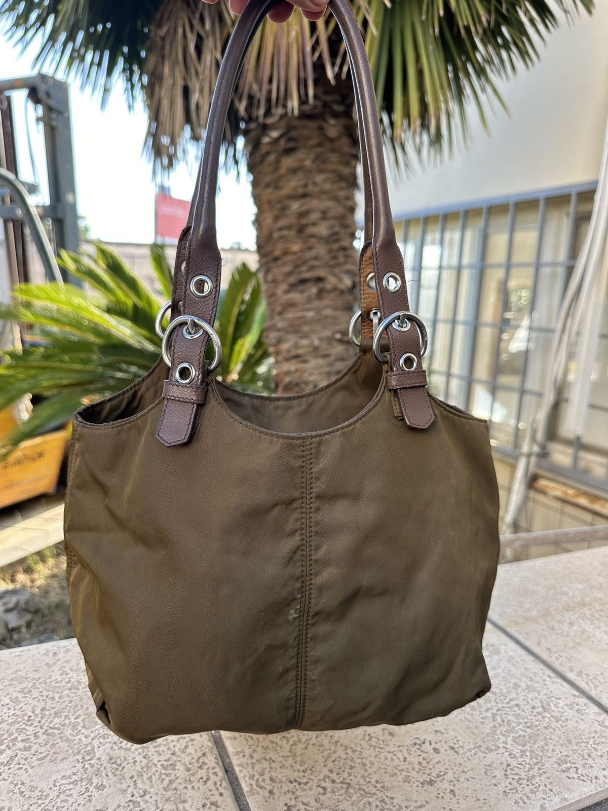 Prada Prada Nylon Bag Brown Size ONE SIZE - 6 Thumbnail