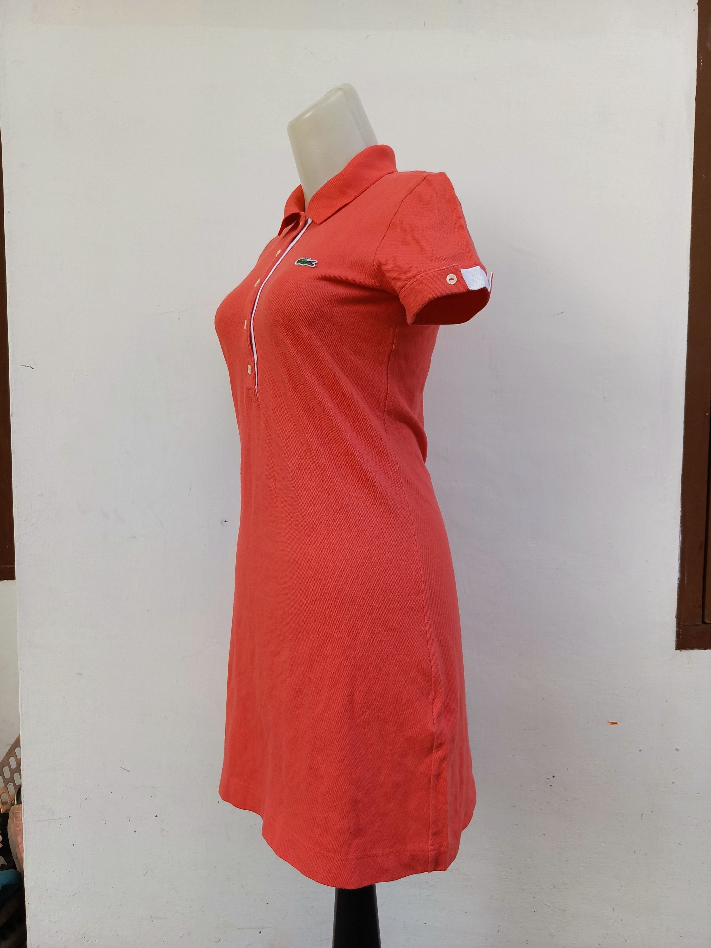 Lacoste Lacoste Polo Dress Red Short Sleeve Size XS / US 0-2 / IT 36-38 - 5 Thumbnail