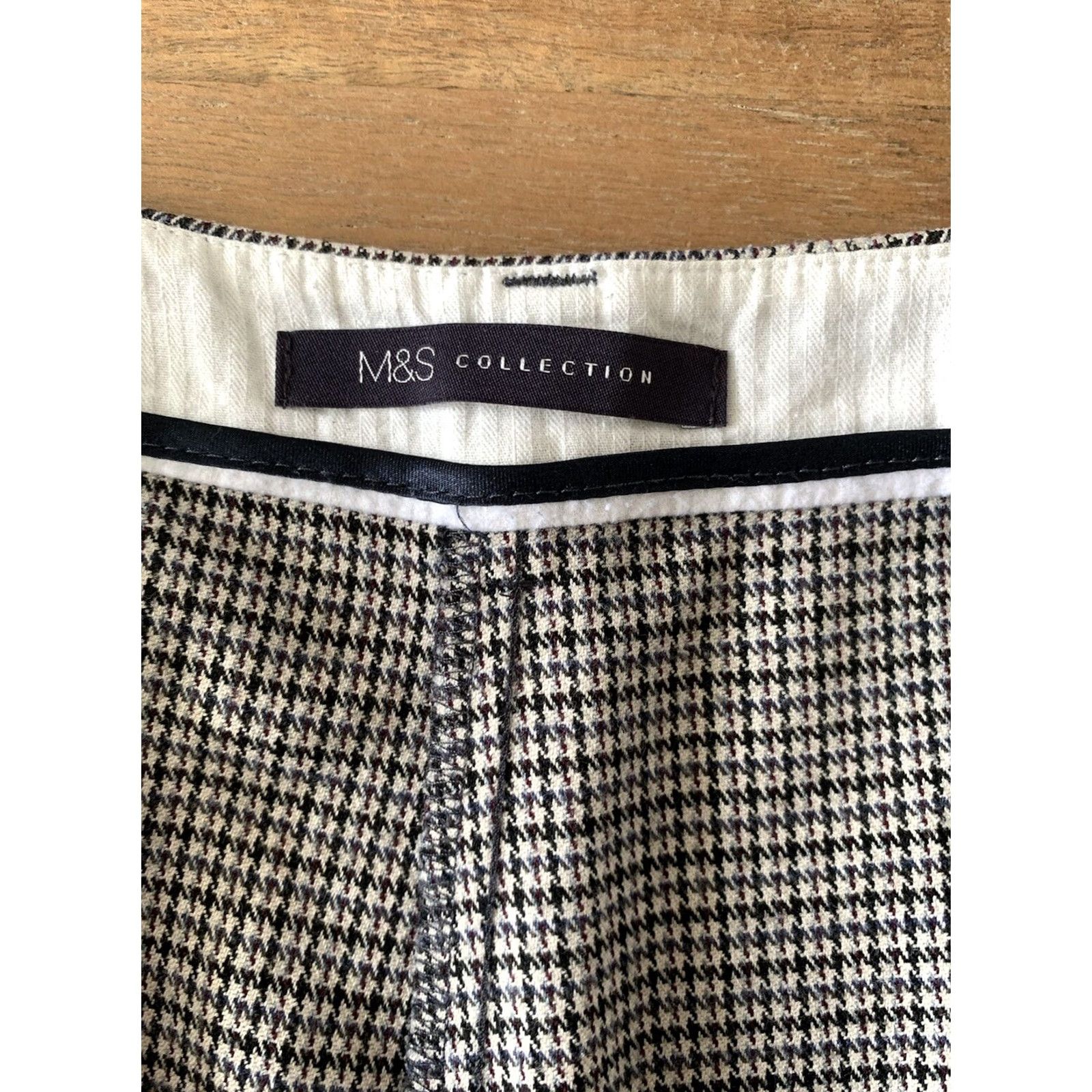 Marks & Spencer Marks & Spencer M&S Houndstooth Trousers Womens 31x24 Trousers Casual Formal Workwear 90s City London Womens Size 24" / US 00 / IT 34 - 3 Thumbnail